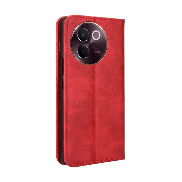For vivo V30e 5G / V40 Lite 5G Magnetic Buckle Retro Texture Leather Phone Case