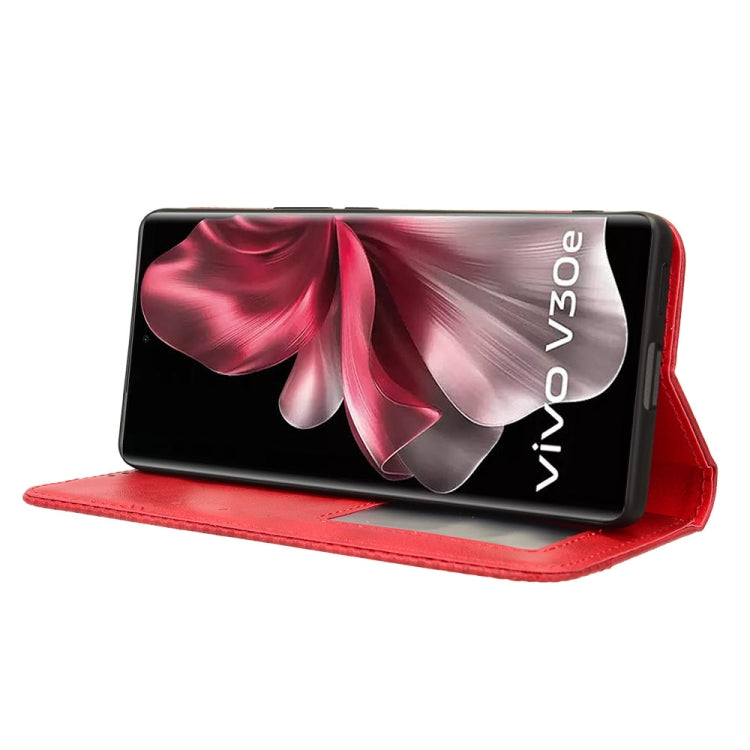 For vivo V30e 5G / V40 Lite 5G Magnetic Buckle Retro Texture Leather Phone Case