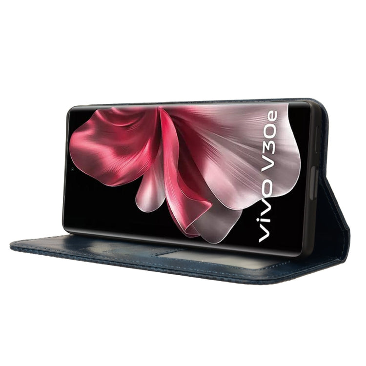 For vivo V30e 5G / V40 Lite 5G Magnetic Buckle Retro Texture Leather Phone Case