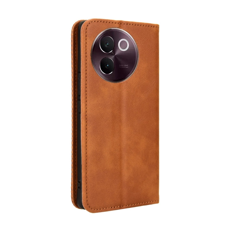 For vivo V30e 5G / V40 Lite 5G Magnetic Buckle Retro Texture Leather Phone Case