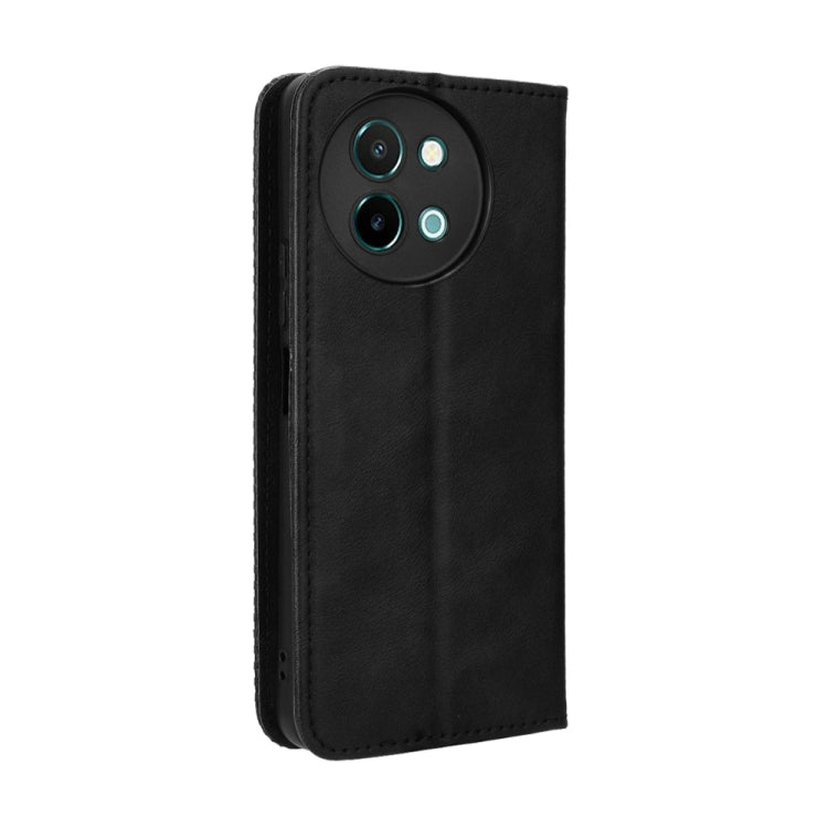 For vivo Y38 5G / Y200i 5G Magnetic Buckle Retro Texture Leather Phone Case