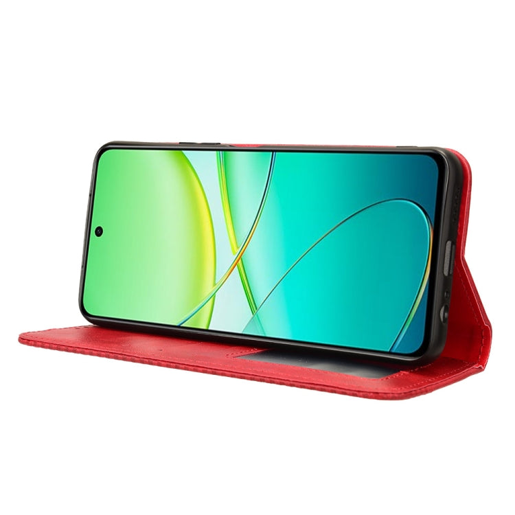 For vivo Y38 5G / Y200i 5G Magnetic Buckle Retro Texture Leather Phone Case