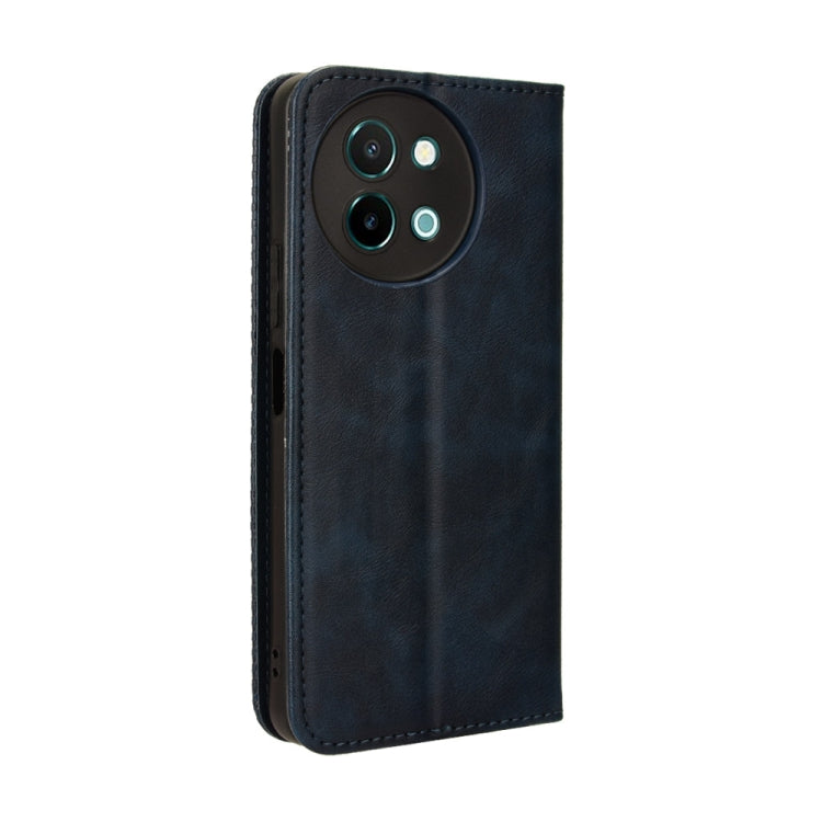 For vivo Y38 5G / Y200i 5G Magnetic Buckle Retro Texture Leather Phone Case