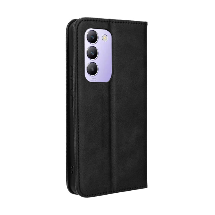 For vivo Y200e 5G / Y100 5G IND Magnetic Buckle Retro Texture Leather Phone Case