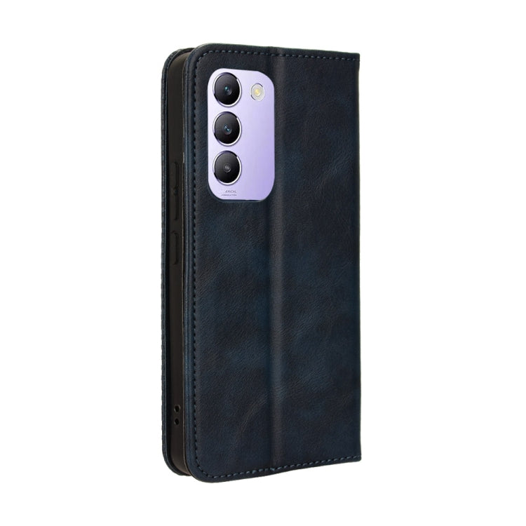 For vivo Y200e 5G / Y100 5G IND Magnetic Buckle Retro Texture Leather Phone Case