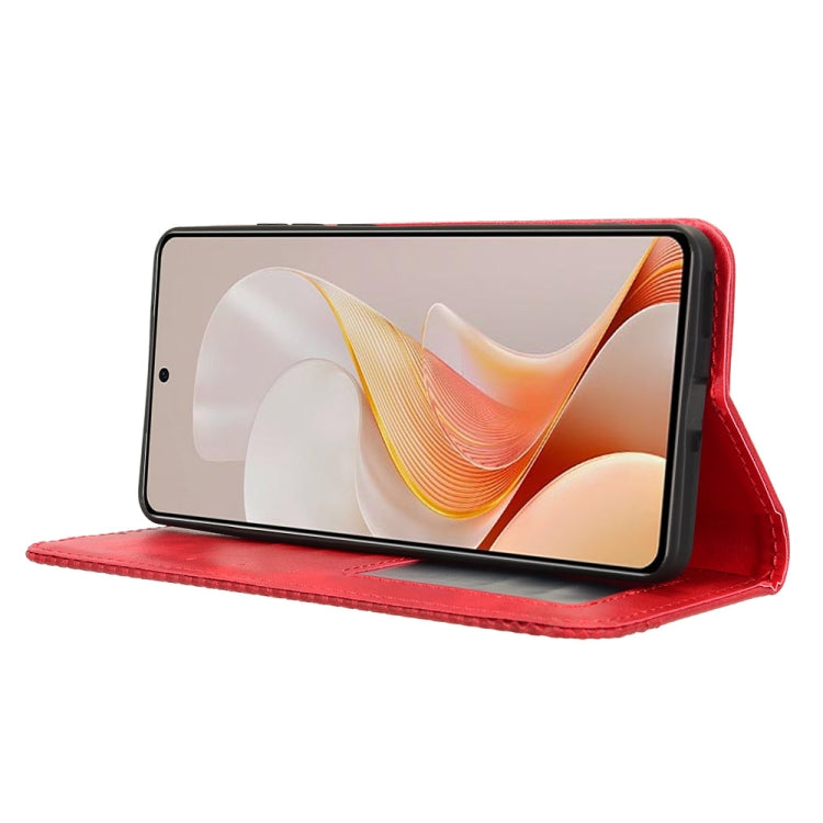 For vivo S19 5G Magnetic Buckle Retro Texture Leather Phone Case