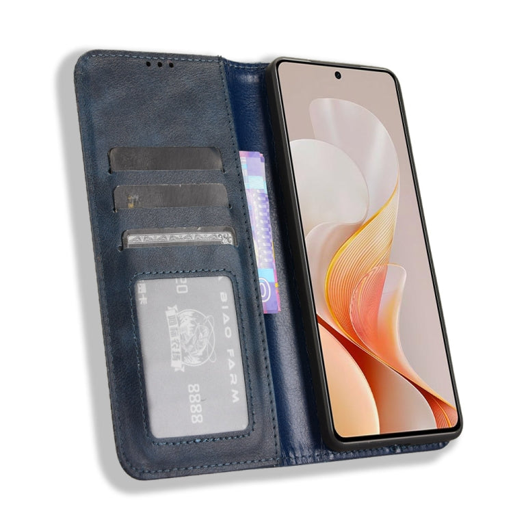 For vivo S19 5G Magnetic Buckle Retro Texture Leather Phone Case