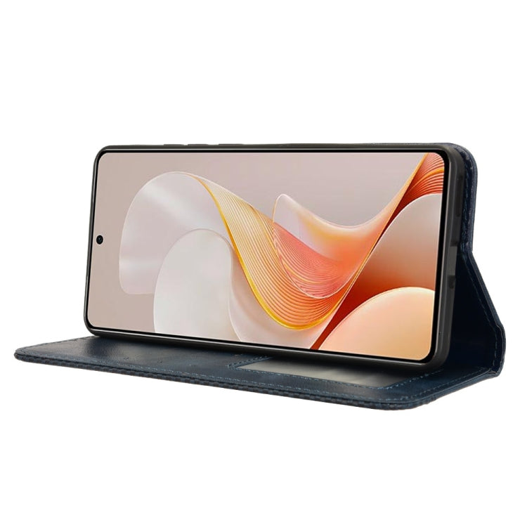 For vivo S19 5G Magnetic Buckle Retro Texture Leather Phone Case