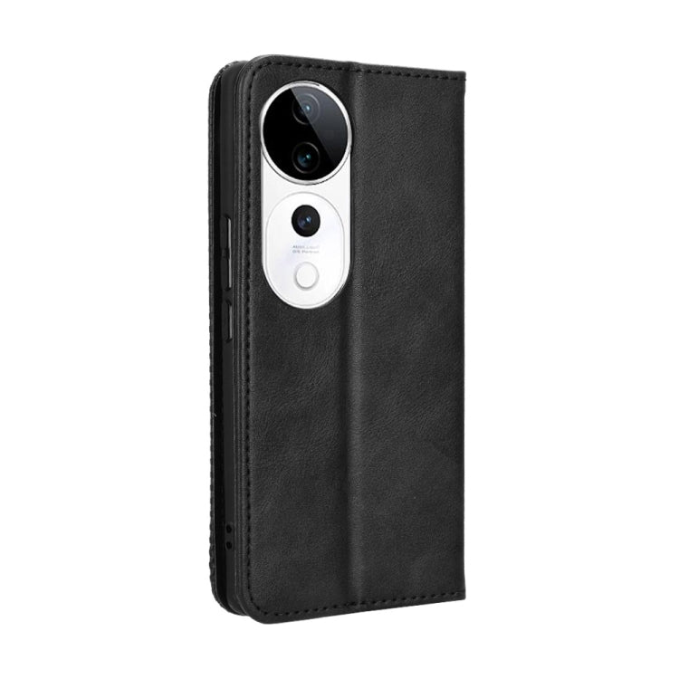 For vivo S19 Pro 5G / V40 5G Magnetic Buckle Retro Texture Leather Phone Case