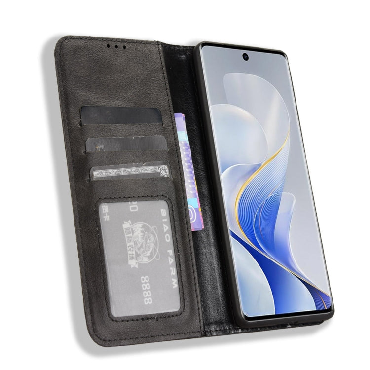 For vivo S19 Pro 5G / V40 5G Magnetic Buckle Retro Texture Leather Phone Case