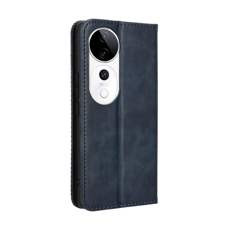 For vivo S19 Pro 5G / V40 5G Magnetic Buckle Retro Texture Leather Phone Case