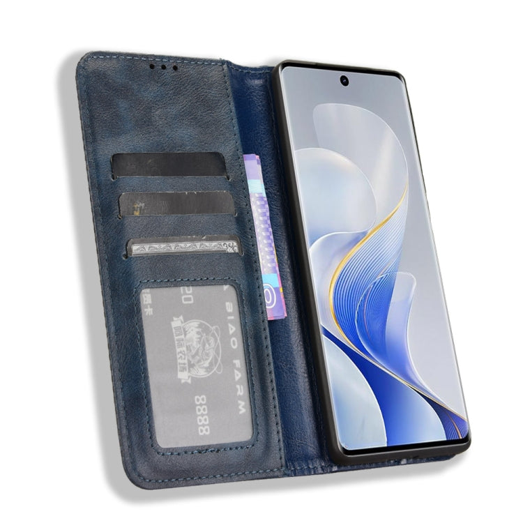 For vivo S19 Pro 5G / V40 5G Magnetic Buckle Retro Texture Leather Phone Case