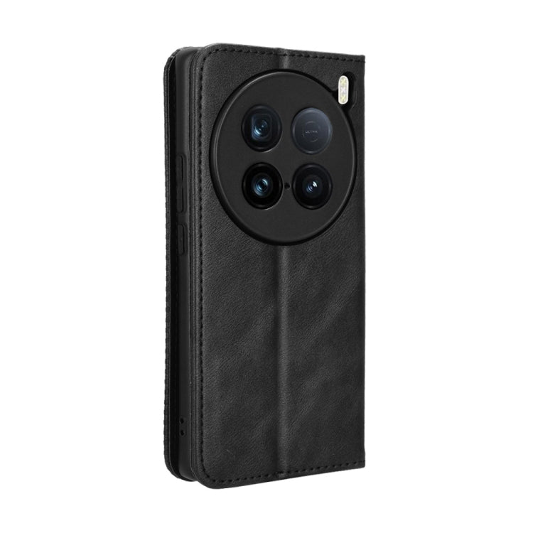 For vivo X100 Ultra 5G Magnetic Buckle Retro Texture Leather Phone Case