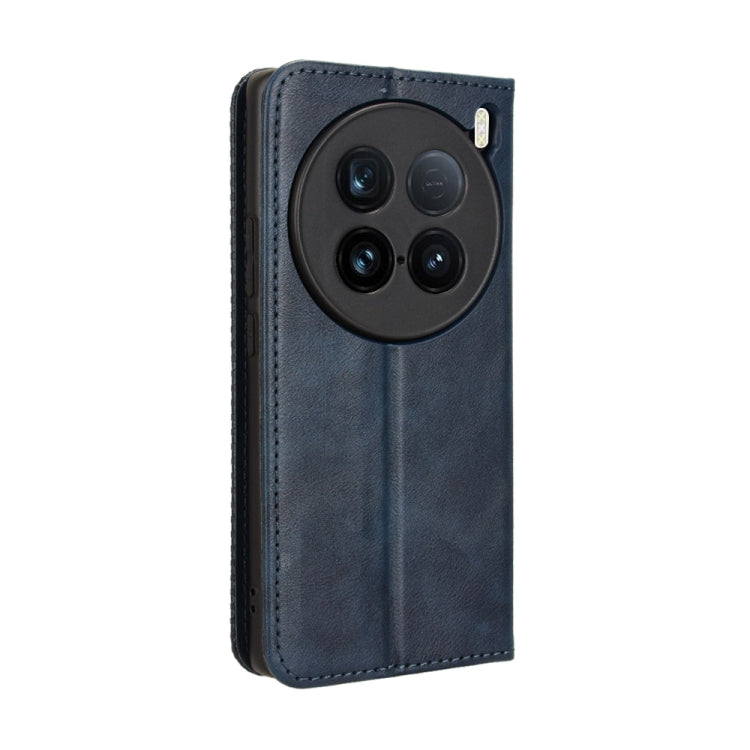 For vivo X100 Ultra 5G Magnetic Buckle Retro Texture Leather Phone Case