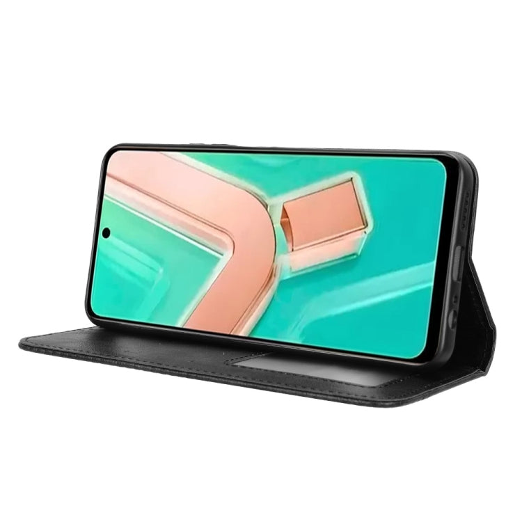 For vivo Y28 4G Magnetic Buckle Retro Texture Leather Phone Case