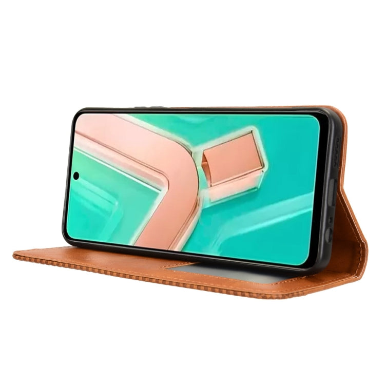 For vivo Y28 4G Magnetic Buckle Retro Texture Leather Phone Case