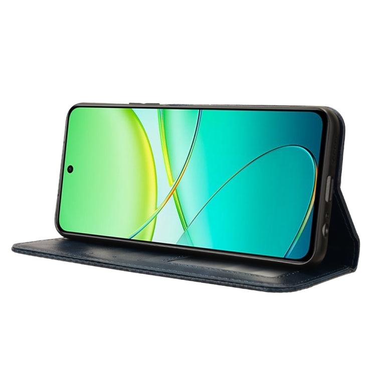 For vivo Y58 5G Magnetic Buckle Retro Texture Leather Phone Case