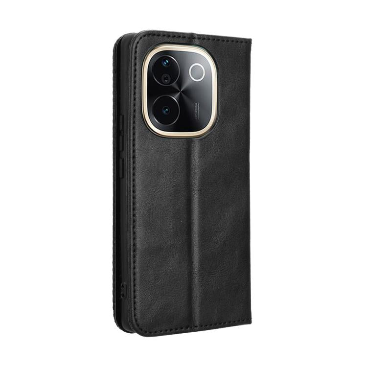 For vivo T3 Pro 5G / iQOO Z9S Pro 5G Magnetic Buckle Retro Texture Leather Phone Case