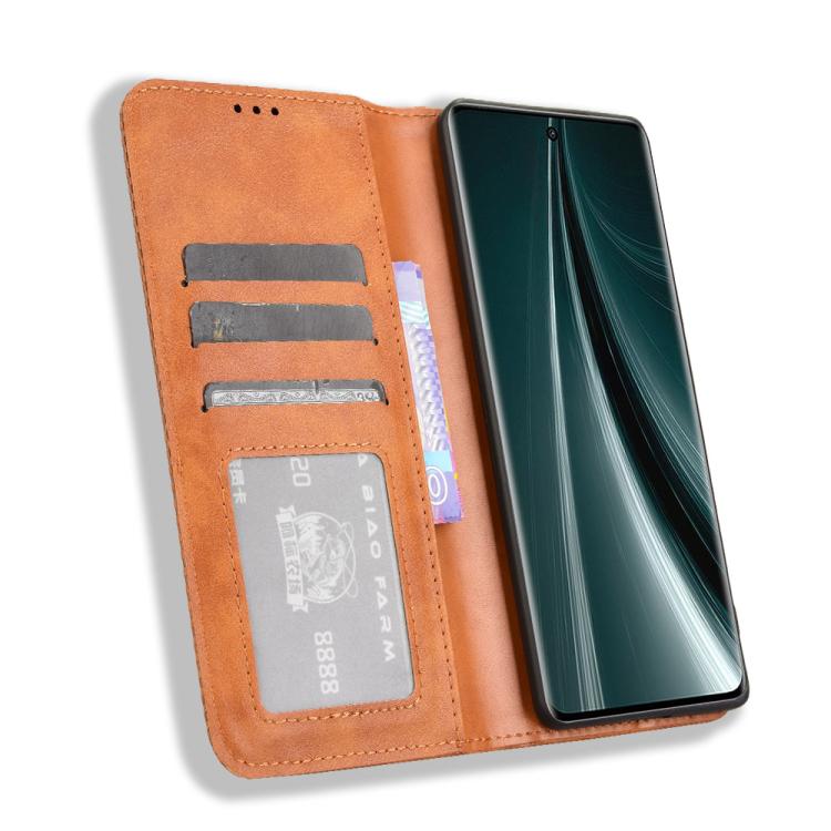 For vivo T3 Pro 5G / iQOO Z9S Pro 5G Magnetic Buckle Retro Texture Leather Phone Case