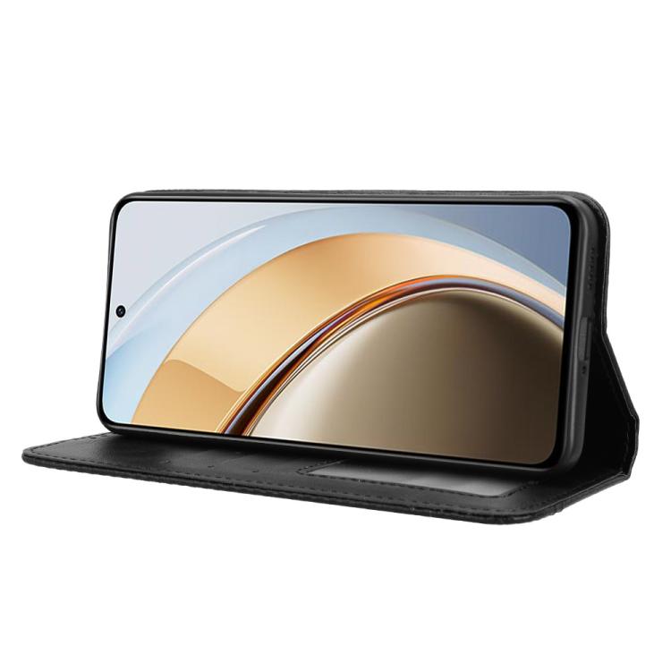 For vivo V40 Lite 4G / 5G IDN Magnetic Buckle Retro Texture Leather Phone Case