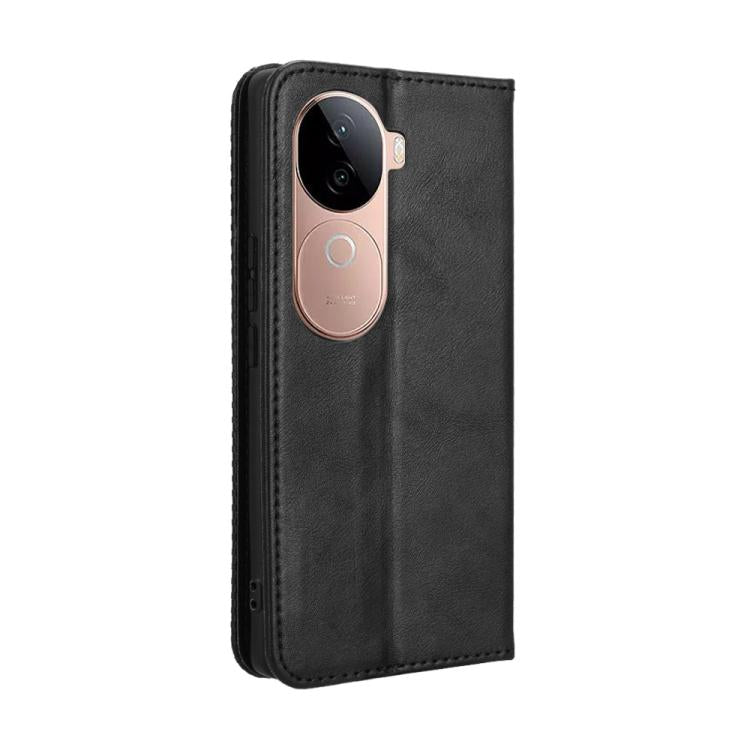 For vivo V40e 5G / iQOO Z9S 5G Magnetic Buckle Retro Texture Leather Phone Case