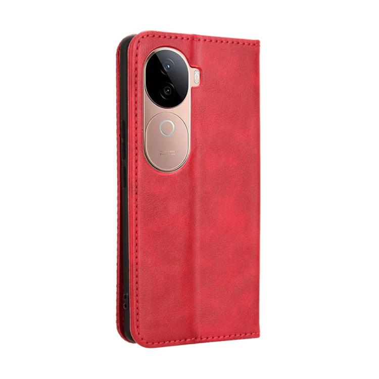 For vivo V40e 5G / iQOO Z9S 5G Magnetic Buckle Retro Texture Leather Phone Case