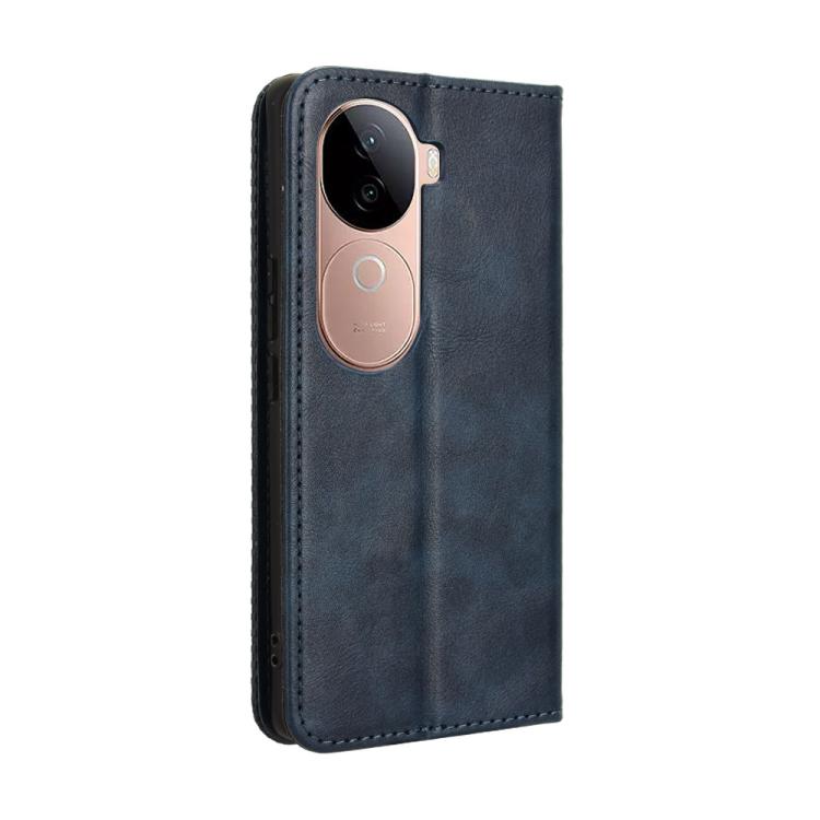 For vivo V40e 5G / iQOO Z9S 5G Magnetic Buckle Retro Texture Leather Phone Case