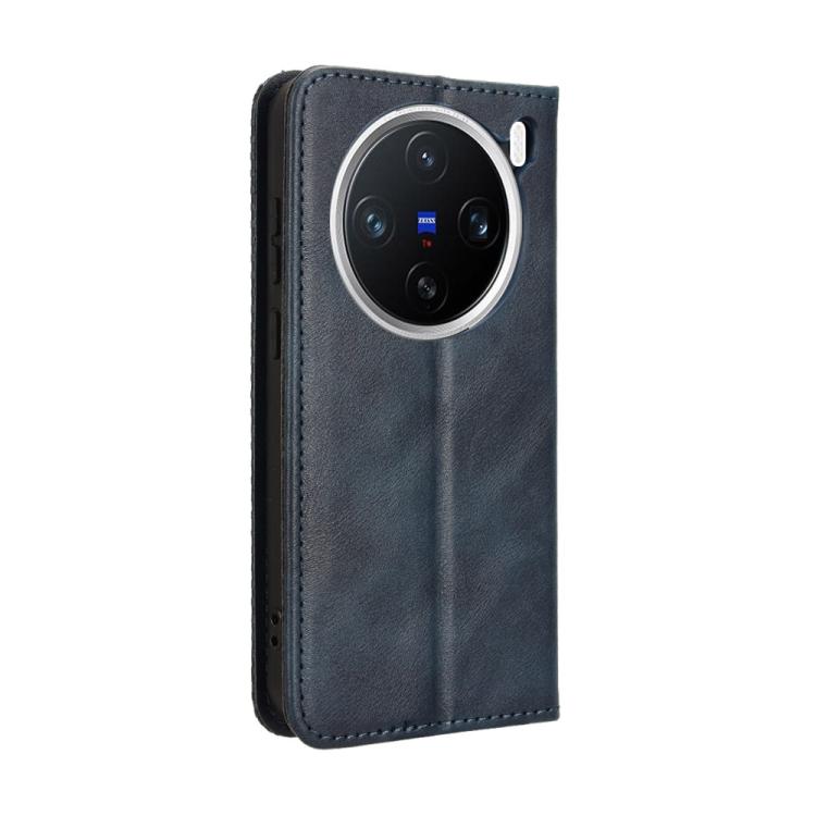For vivo X200 5G Magnetic Buckle Retro Texture Leather Phone Case