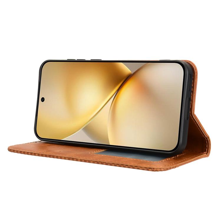 For vivo X200 5G Magnetic Buckle Retro Texture Leather Phone Case