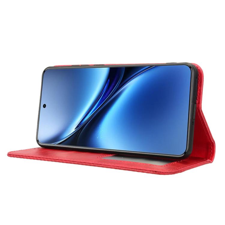 For vivo X200 Pro 5G Magnetic Buckle Retro Texture Leather Phone Case