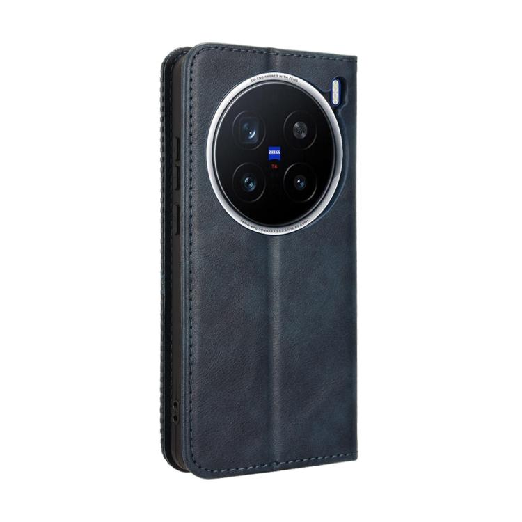 For vivo X200 Pro 5G Magnetic Buckle Retro Texture Leather Phone Case