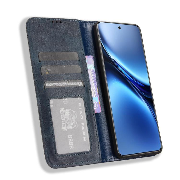 For vivo X200 Pro 5G Magnetic Buckle Retro Texture Leather Phone Case