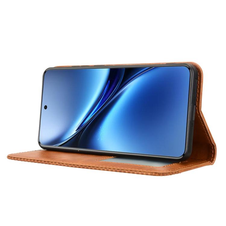 For vivo X200 Pro 5G Magnetic Buckle Retro Texture Leather Phone Case