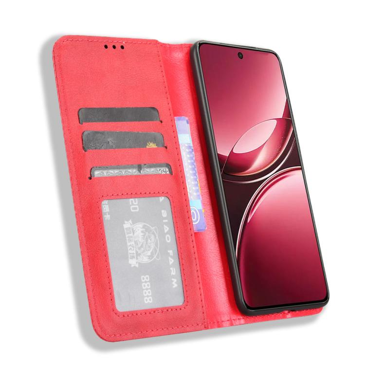 For vivo V50 5G Magnetic Buckle Retro Texture Leather Phone Case