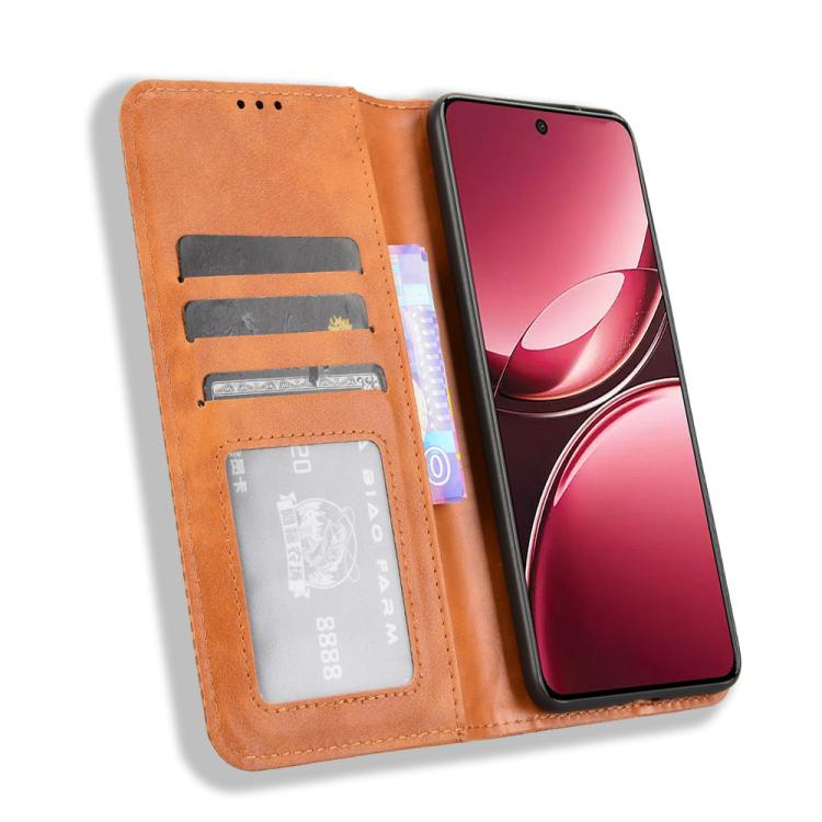 For vivo V50 5G Magnetic Buckle Retro Texture Leather Phone Case