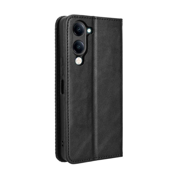 For vivo Y04 4G / Y29s 5G Magnetic Buckle Retro Texture Leather Phone Case
