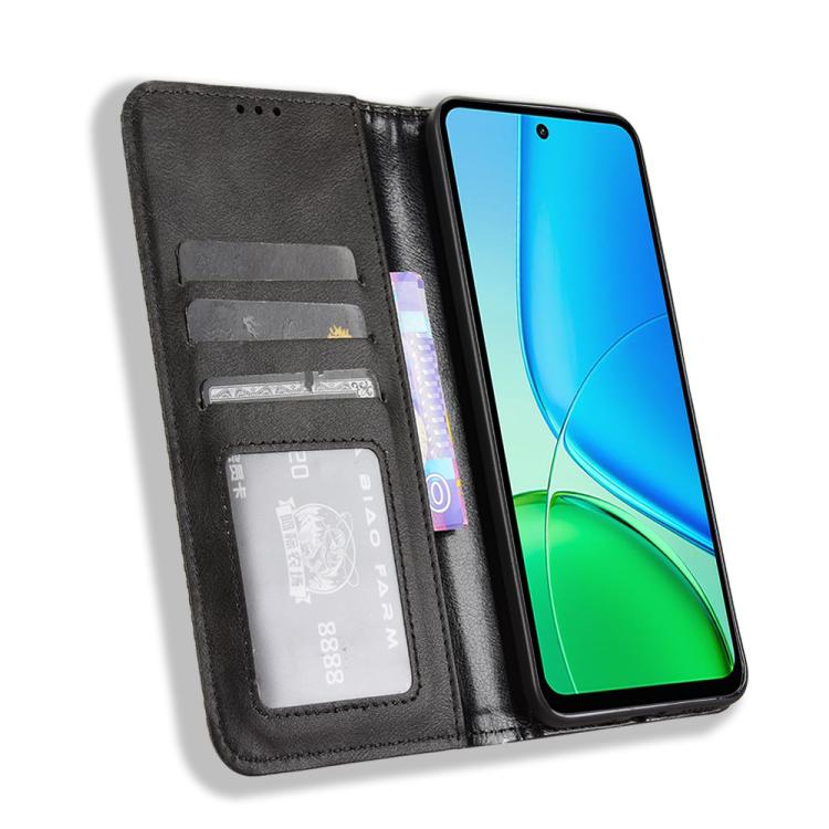 For vivo Y29 4G / T4x 5G Magnetic Buckle Retro Texture Leather Phone Case