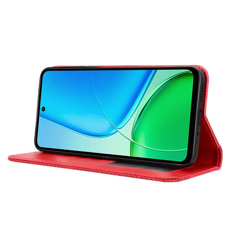 For vivo Y29 4G / T4x 5G Magnetic Buckle Retro Texture Leather Phone Case
