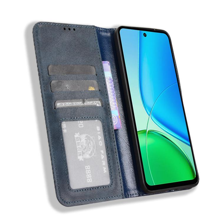 For vivo Y29 4G / T4x 5G Magnetic Buckle Retro Texture Leather Phone Case