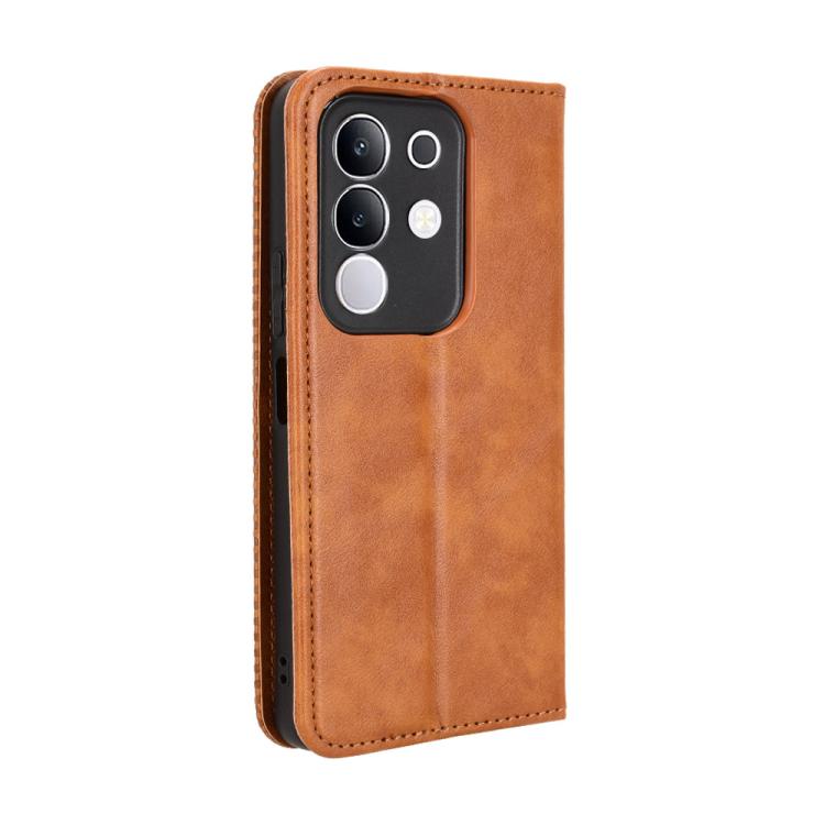 For vivo Y29 4G / T4x 5G Magnetic Buckle Retro Texture Leather Phone Case