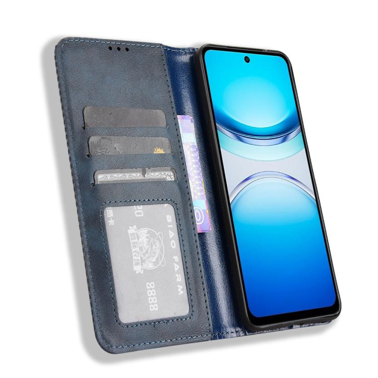 For vivo Y39 5G / Y300i Magnetic Buckle Retro Texture Leather Phone Case