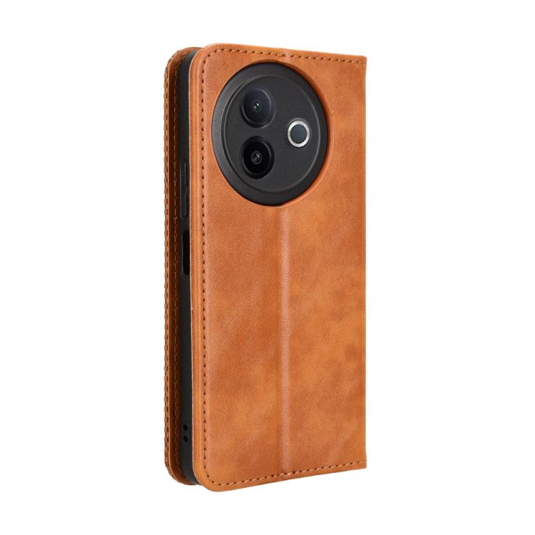 For vivo Y39 5G / Y300i Magnetic Buckle Retro Texture Leather Phone Case