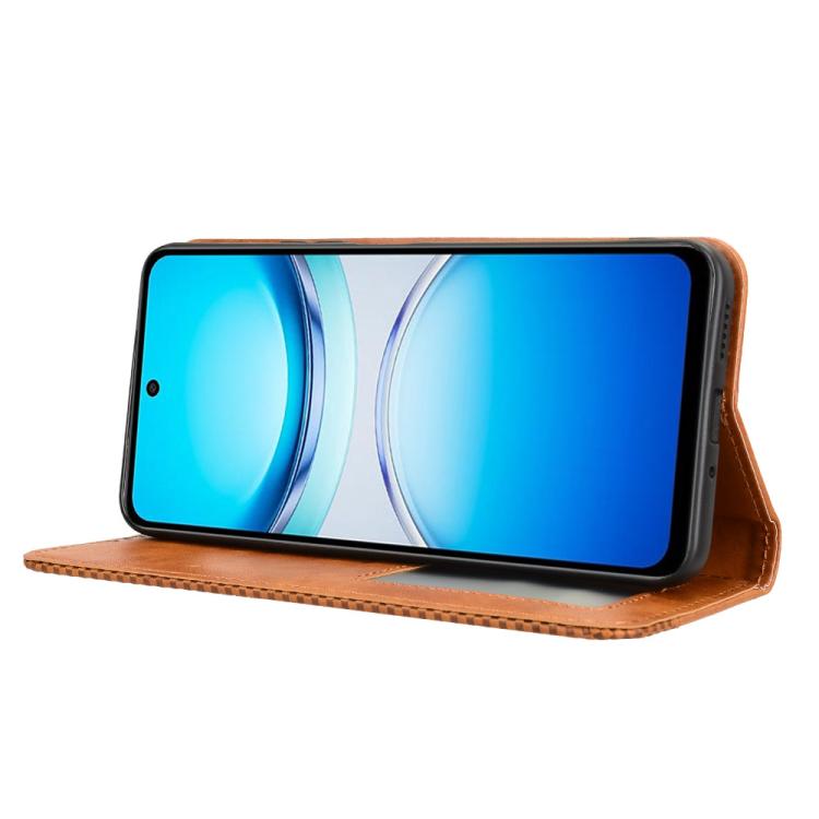 For vivo Y39 5G / Y300i Magnetic Buckle Retro Texture Leather Phone Case