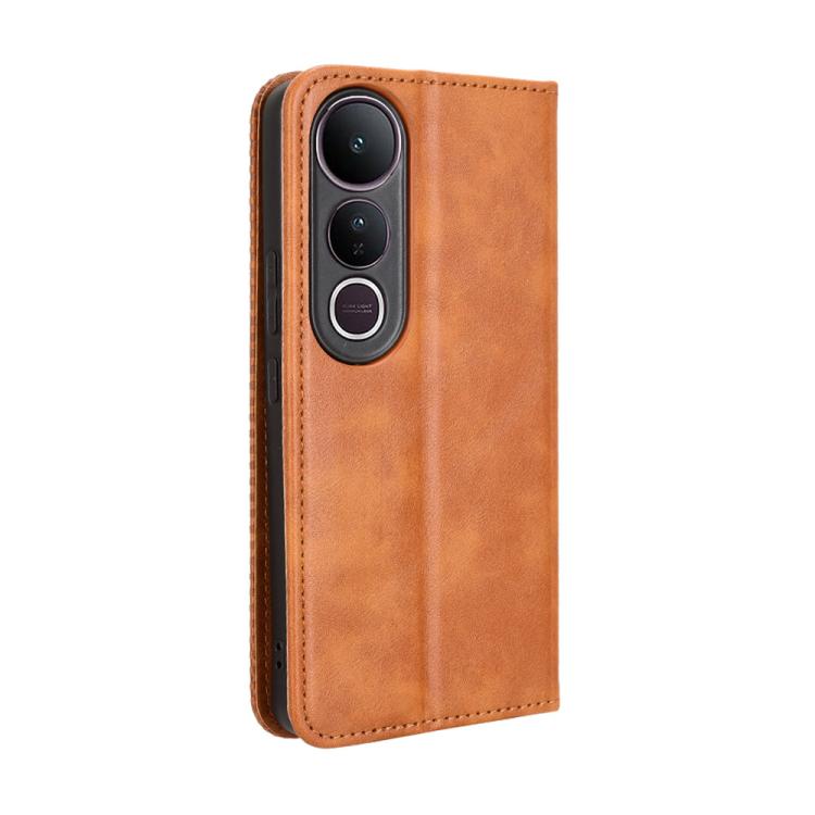 For vivo V50 Lite 5G / 4G Magnetic Buckle Retro Texture Leather Phone Case