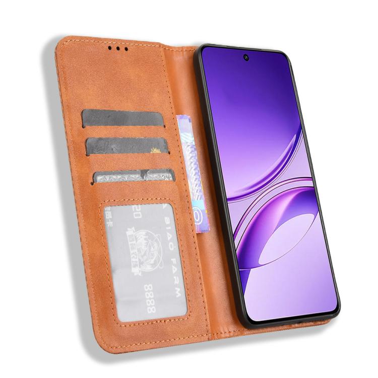 For vivo V50 Lite 5G / 4G Magnetic Buckle Retro Texture Leather Phone Case