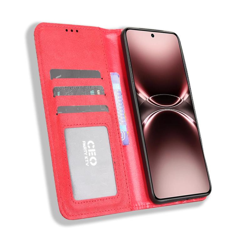 For vivo X200 Ultra 5G Magnetic Buckle Retro Texture Leather Phone Case