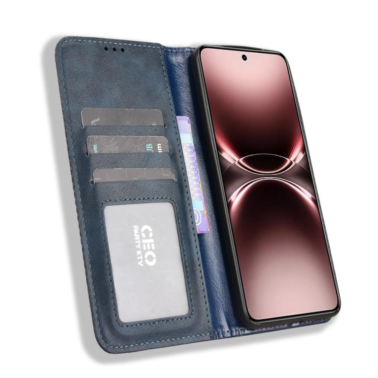 For vivo X200 Ultra 5G Magnetic Buckle Retro Texture Leather Phone Case