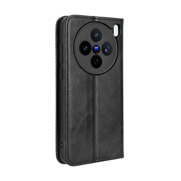 For vivo X200s 5G Magnetic Buckle Retro Texture Leather Phone Case