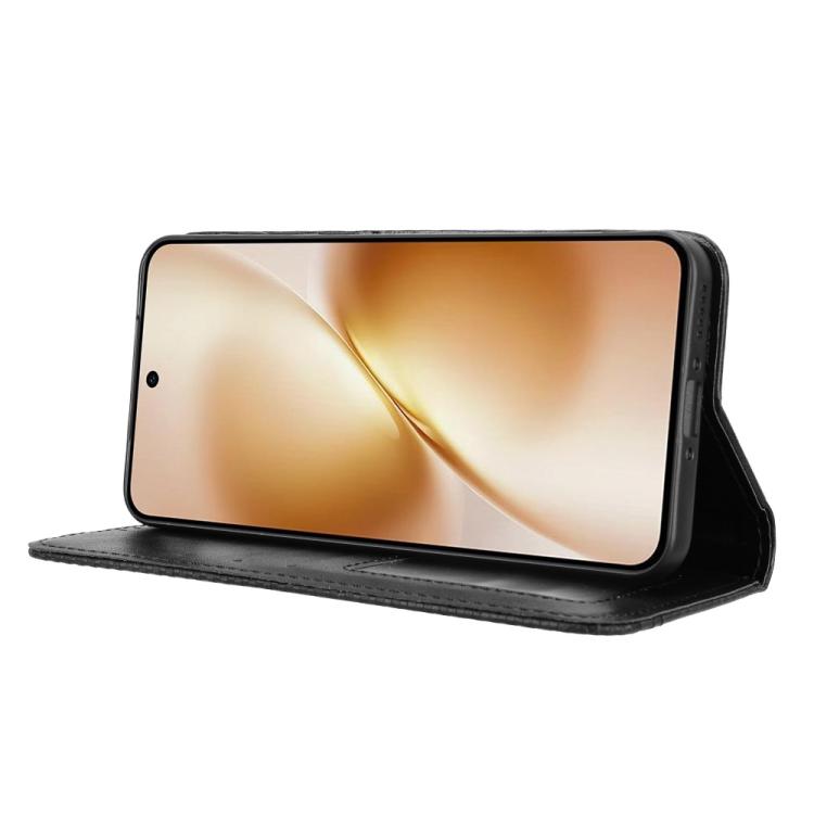For vivo X200s 5G Magnetic Buckle Retro Texture Leather Phone Case