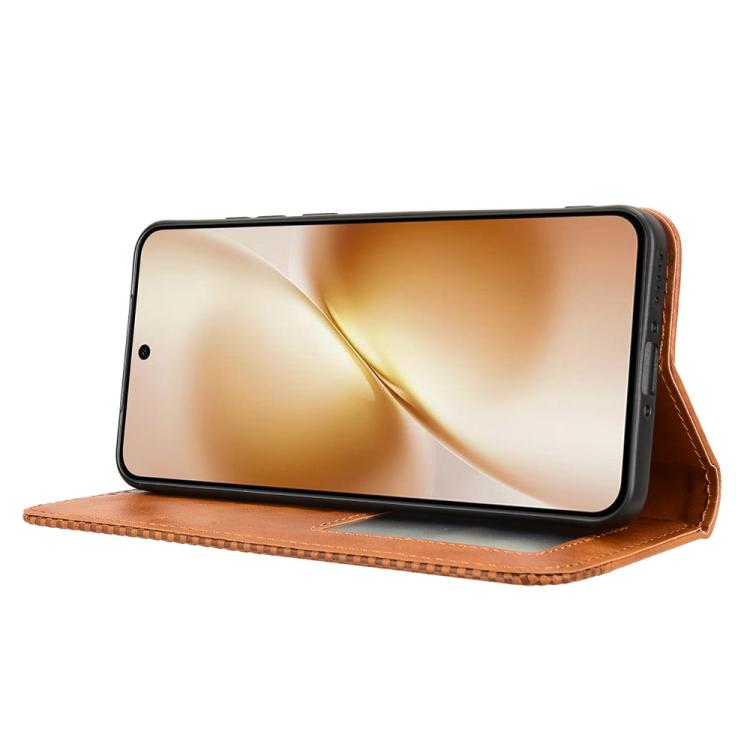 For vivo X200s 5G Magnetic Buckle Retro Texture Leather Phone Case